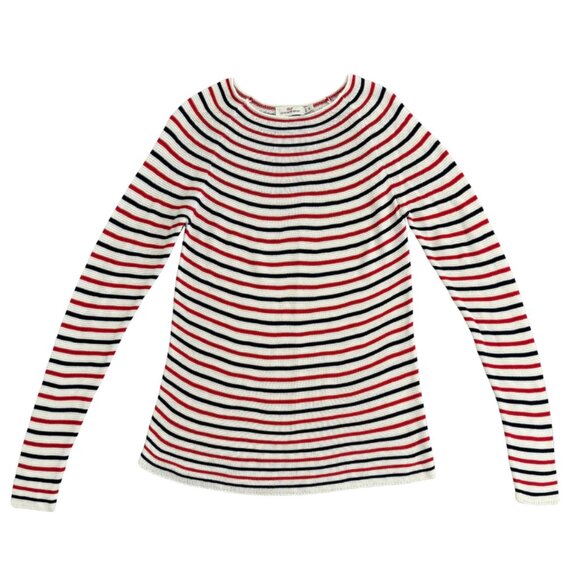 Vineyard Vines Cotton Striped Knit Beach Sweater, Red White & Navy Size XS - Picture 1 of 6